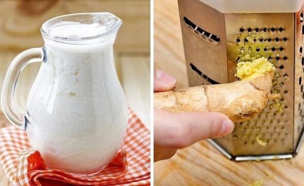 Kefir və Grated Zəncəfildən bir kokteyl etmək